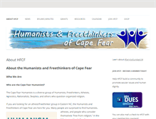 Tablet Screenshot of capefearhumanists.org